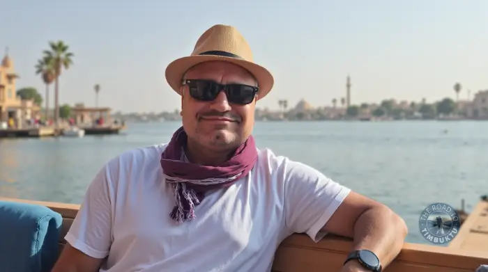 Solo male traveller over 50 enjoying a last-minute Nile River cruise, soaking up the views, the history, and the fact that he didn’t have to share the itinerary with anyone.