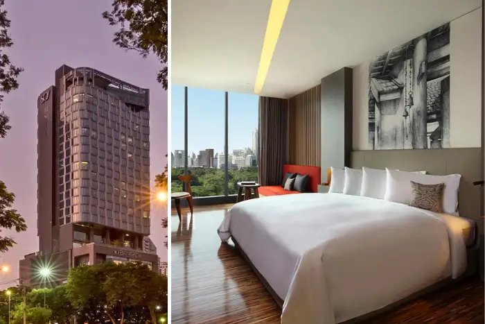 SO/ Bangkok hotel with park views and bold interiors—just steps from the rooftop bars that define mature nightlife Bangkok. Featured on The Road to Timbuktu, it’s the perfect urban retreat for solo travellers over 50 who enjoy a splash of design with their skyline escapes.