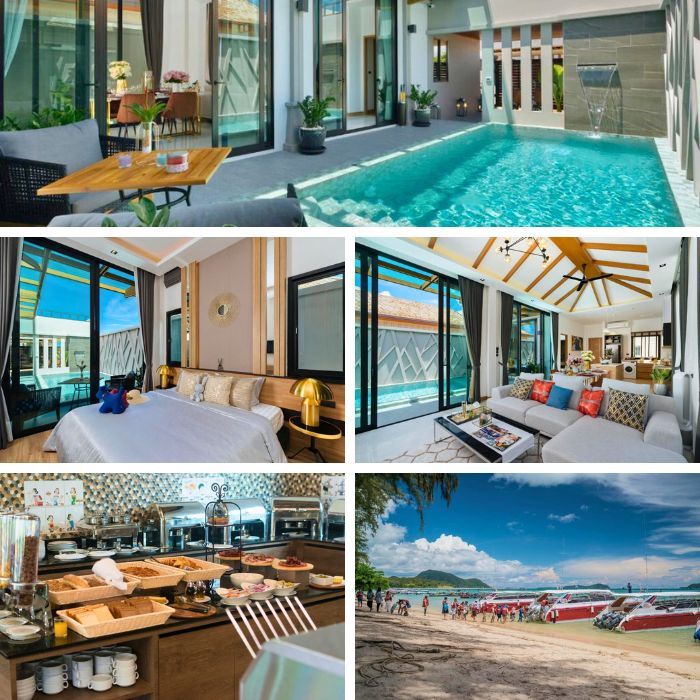 Rawayana Central Park Villas in Rawai, Phuket featuring private pool villas, modern interiors, buffet breakfast and nearby beach access — highlighted on The Road to Timbuktu’s guide for mature travellers exploring the best resorts in Phuket with private pools.