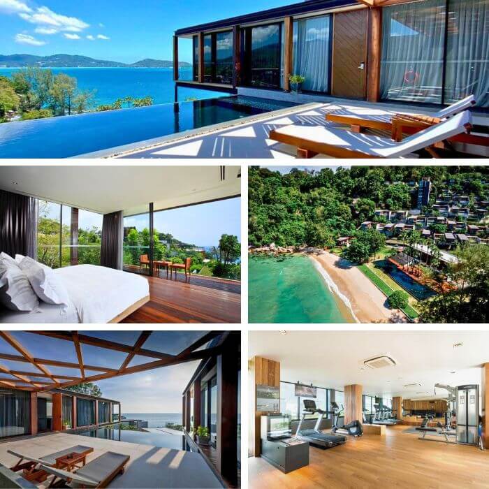 The Naka Phuket luxury resort featuring ocean-view private pool villas, modern architecture and beachfront access — highlighted on The Road to Timbuktu’s guide for mature travellers exploring the best resorts in Phuket with private pools
